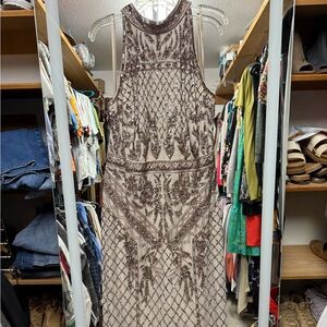 Sleeveless beaded halter gown - Mother of the Bride dress